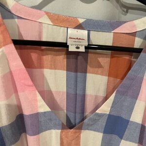 Hanna Andersson mommy and me matching Colorful Plaid V-Neck dress